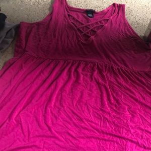 Slightly warn good condition, pink women sleeve-less top